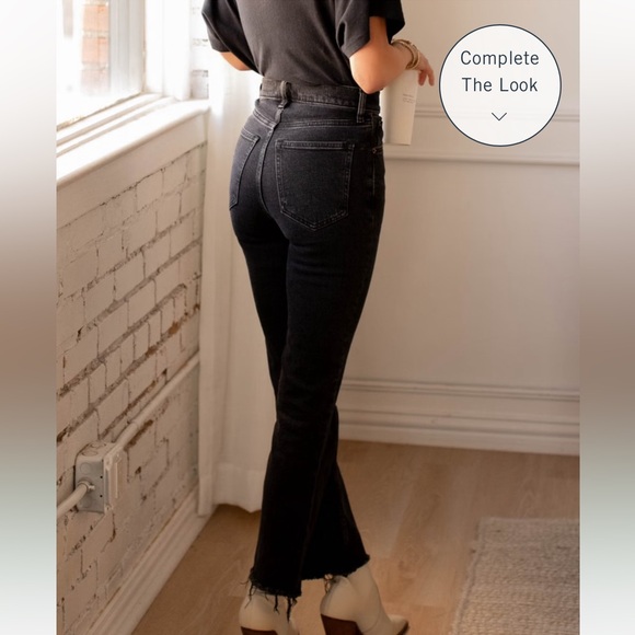 Abercrombie ultra high rise ankle straight in distressed black, SZ 4R/27 - Picture 3 of 9